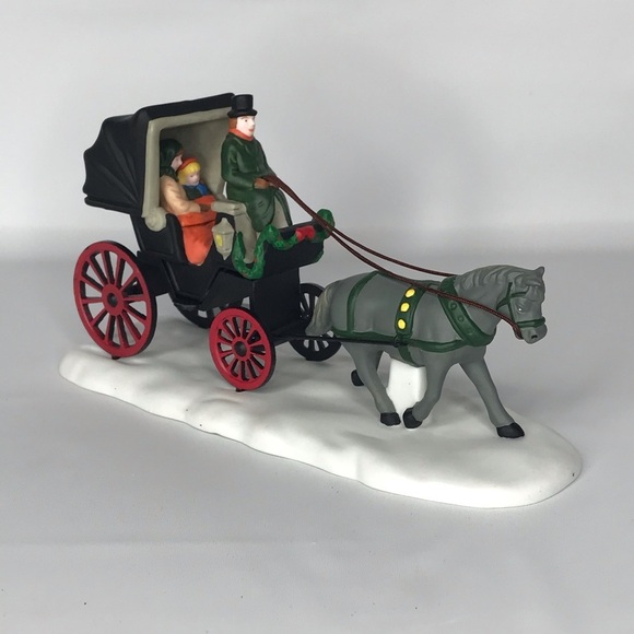 Dept 56 Heritage Village Series Horse Buggy 1989 Department 56 Christmas Scene - Picture 3 of 13